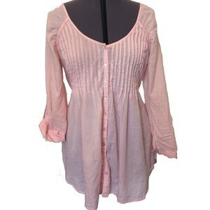 Myth NYC Pink Tie Back Pleated Convertible Sleeve Top, Size M 🔴CLEARANCE🔴